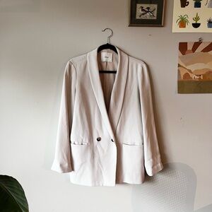 Wilfred Cream Shawl Collar Blazer Size Small